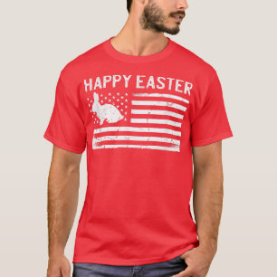 Happy Oaster Bunny American Flag T-Shirt