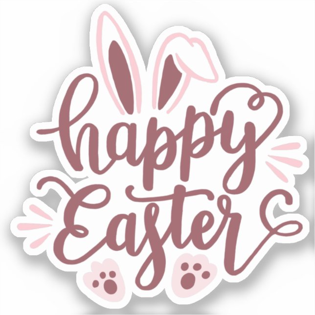 Happy Oaster Bunny Aufkleber (Vorderseite)