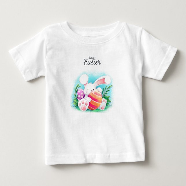Happy Oaster Bunny Baby T-shirt (Vorderseite)