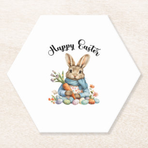 Happy Oaster Bunny Carrot Ostereier Osterrabi Untersetzer