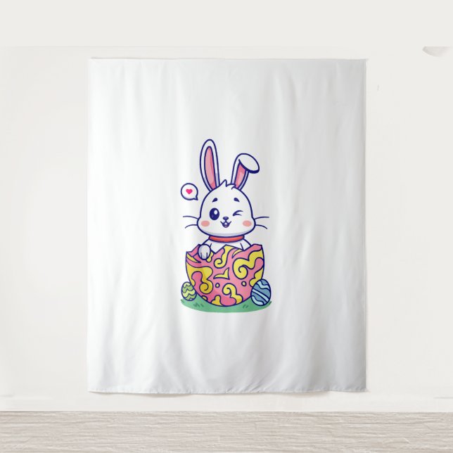 Happy Oaster Bunny Collection 2 Wandteppich (Vorderseite)