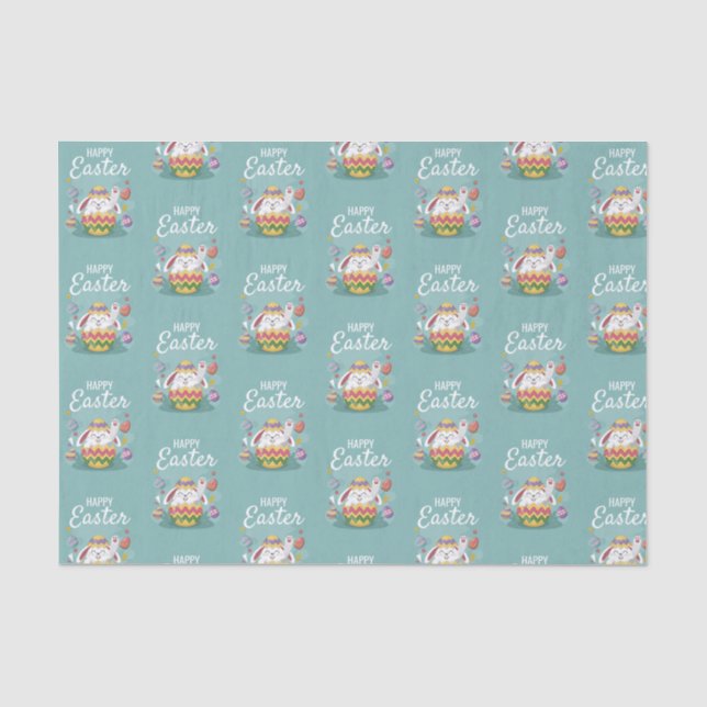 Happy Oaster Bunny & Colorful Seidenpapier (Vorderseite)