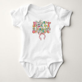 Happy Oaster Bunny Coquette Bow Baby Strampler