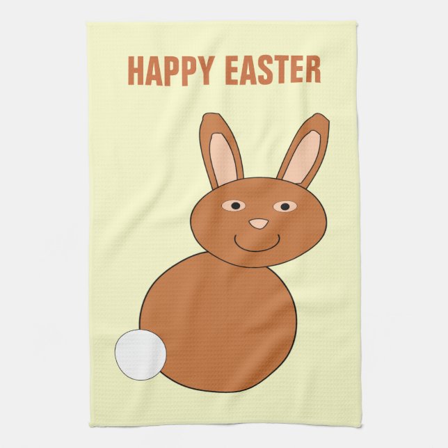 Happy Oaster Bunny Custom Kitchtuch Geschirrtuch (Vertikal)