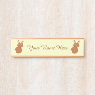 Happy Oaster Bunny Custom Türschild