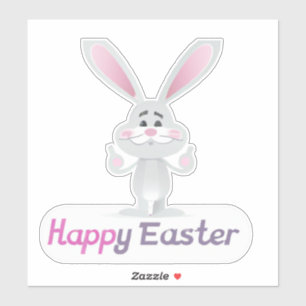 Happy Oaster Bunny Design Aufkleber