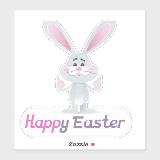 Happy Oaster Bunny Design Aufkleber (Blatt)