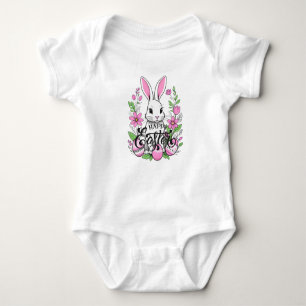 Happy Oaster Bunny (dunkelrosa) Baby Strampler