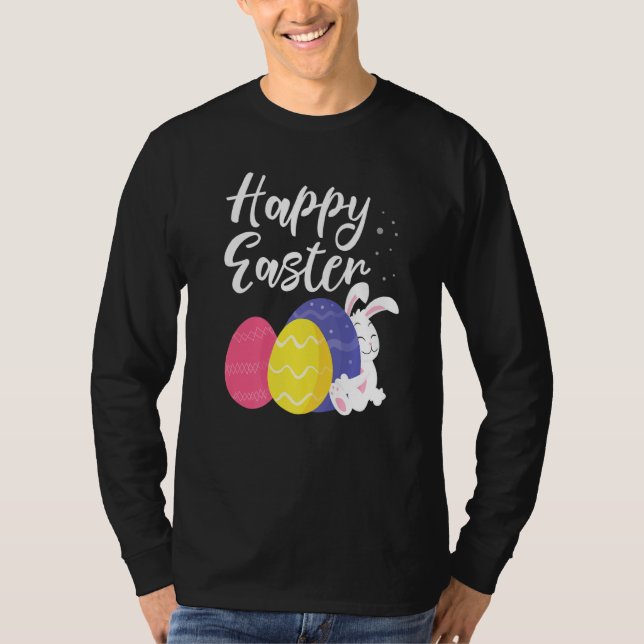 Happy Oaster Bunny Egg Basket T-Shirt (Vorderseite)
