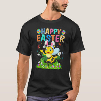 Happy Oaster Bunny Egg Funny Bumble Bee Ostersonne T-Shirt