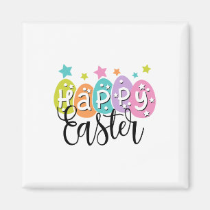 Happy Oaster Bunny Egg Hunt Ostertag Shirt Familie Magnet
