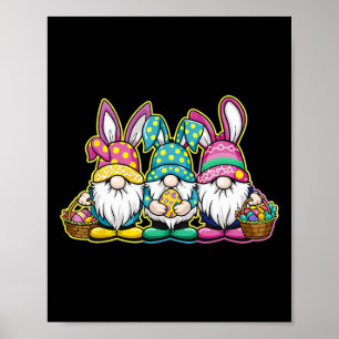 Happy Oaster Bunny Egg Jagen und Bysket Gnome Ea Poster