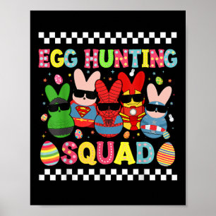 Happy Oaster Bunny Egg Junting Squad Crew Familie Poster