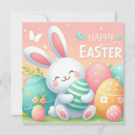 Happy Oaster - Bunny Eggs in Pastellfarben Feiertagskarte