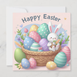 Happy Oaster - Bunny Eggs in Pastellfarben Feiertagskarte