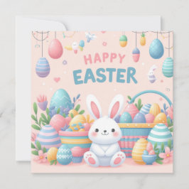 Happy Oaster - Bunny Eggs in Pastellfarben Feiertagskarte