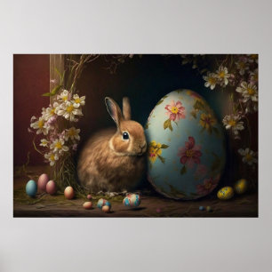 Happy Oaster Bunny Ester Poster