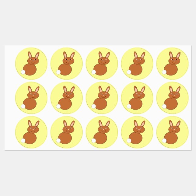 Happy Oaster Bunny Etiketten (Blatt)