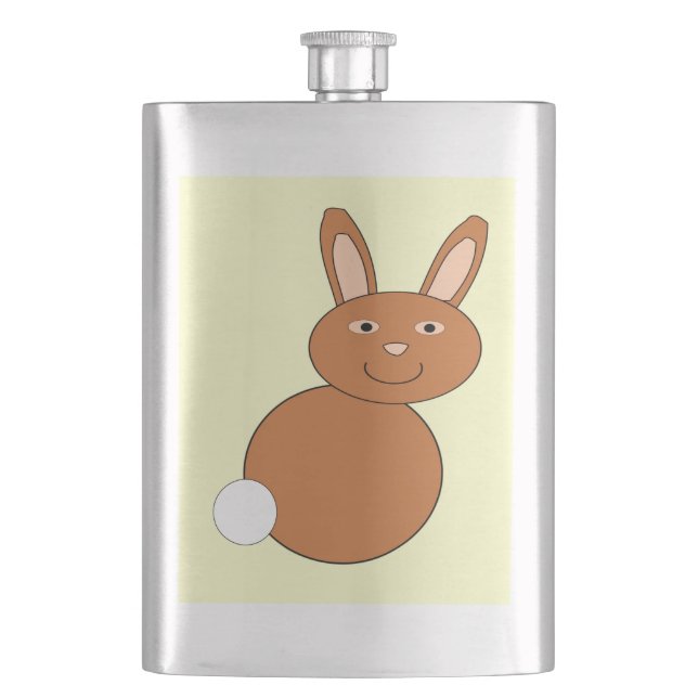 Happy Oaster Bunny Flask Flachmann (Vorderseite)