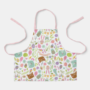Happy Oaster Bunny Floral Pattern Schürze