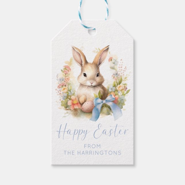 Happy Oaster Bunny Geschenkanhänger (Vorderseite)