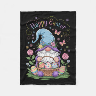 Happy Oaster Bunny Gnome Hug Ostereier Gnome Lov Fleecedecke