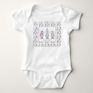 Happy Oaster Bunny Gnomes Baby Strampler