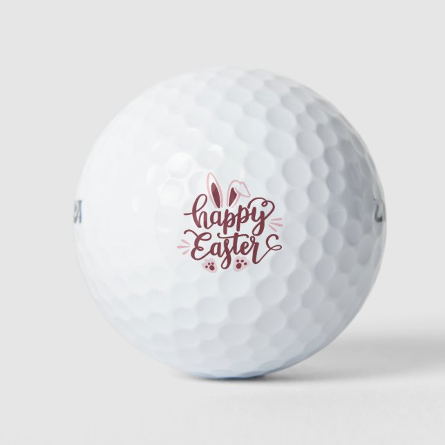 Happy Oaster Bunny Golfball (Vorderseite)