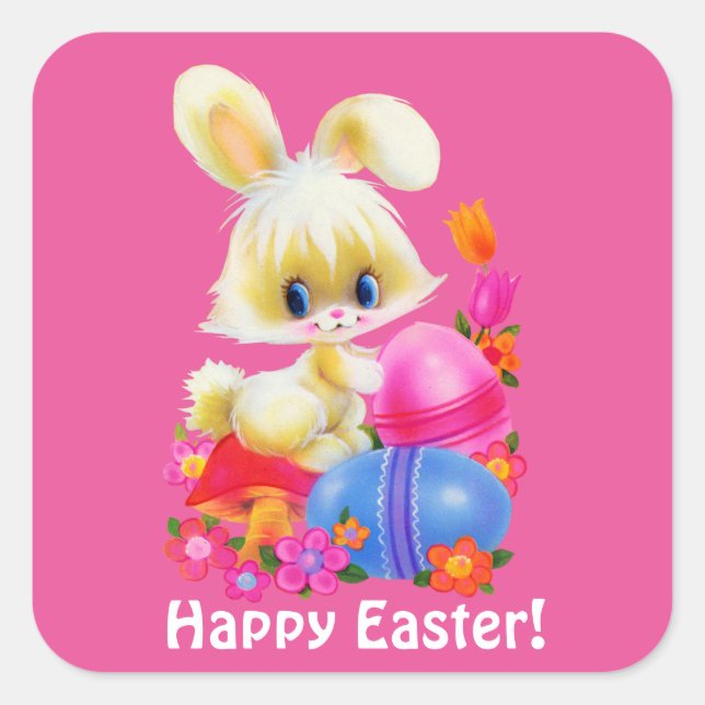Happy Oaster Bunny Holiday Aufkleber (Vorderseite)