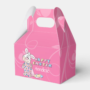 Happy Oaster Bunny in Hübsch rosa Gefallen Box Geschenkschachtel