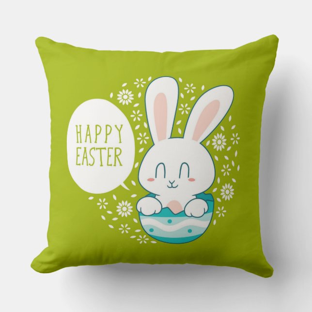 Happy Oaster Bunny Kissen (Vorderseite)