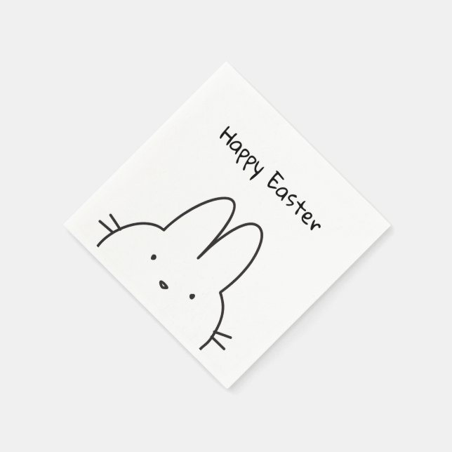 Happy Oaster Bunny Niedlich Serviette (Ecke)