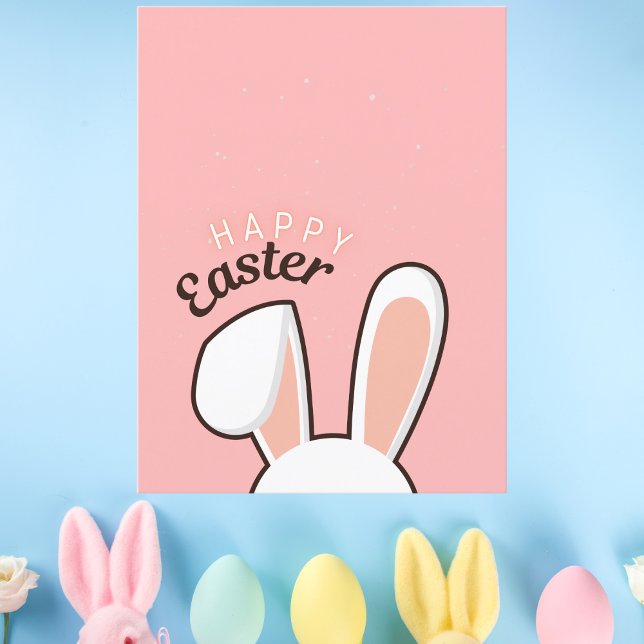Happy Oaster Bunny Oars Pink Postkarte (Von Creator hochgeladen)