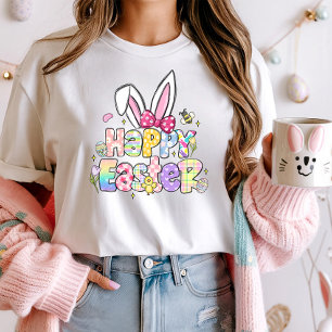 Happy Oaster Bunny Oars Shirt, Spring Pastel T-Shirt