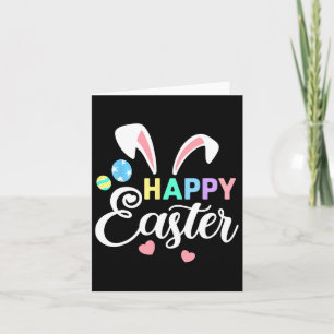 Happy Oaster Bunny Ostereier Rabbit Ohren Frauen Karte