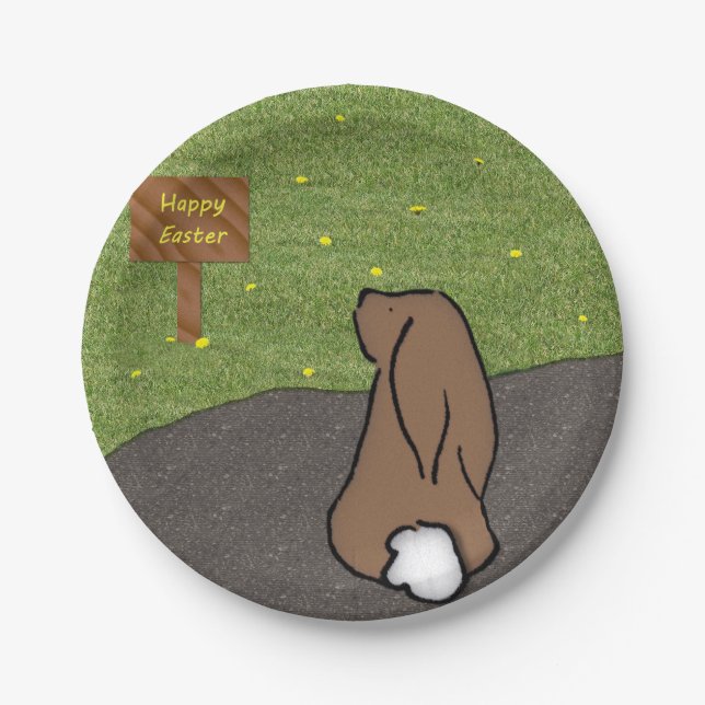 Happy Oaster Bunny Paper Tellers Pappteller (Vorderseite)