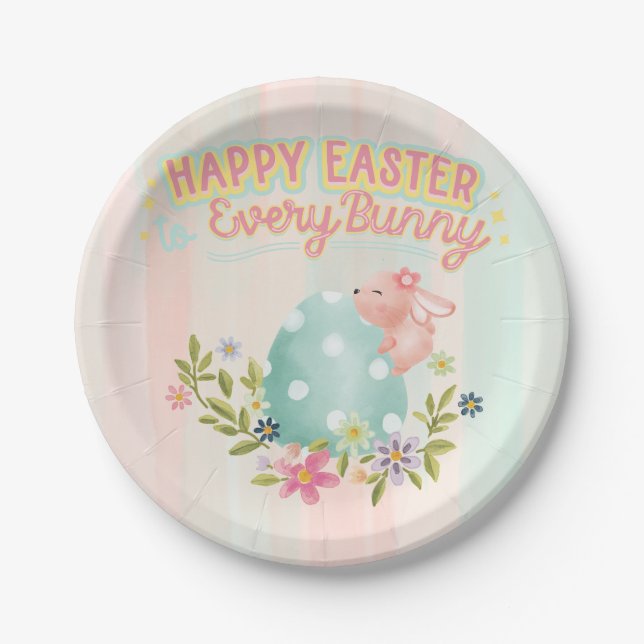 Happy Oaster Bunny Pappteller (Vorderseite)