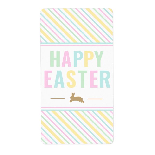 Happy Oaster Bunny Pastel Sticker (Vorne)