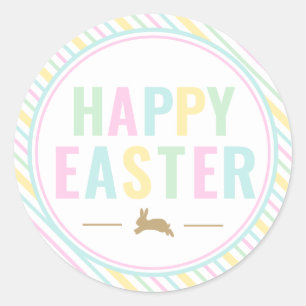 Happy Oaster Bunny Pastel Sticker