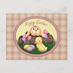 Happy Oaster Bunny Postcard Feiertagspostkarte