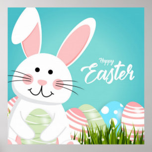Happy Oaster Bunny Poster