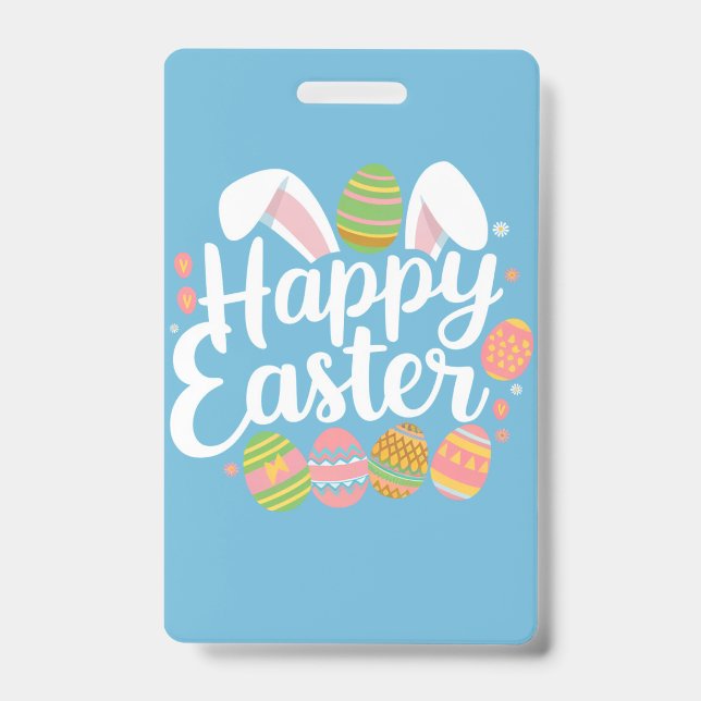 Happy Oaster Bunny Rabbit Egg Holiday Ausweis (Vorderseite)
