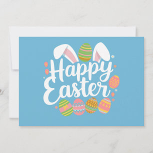 Happy Oaster Bunny Rabbit Egg Holiday Einladung