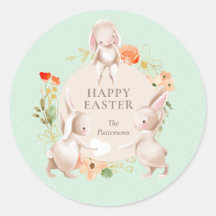 Happy Oaster Bunny Rabbits Personalisiert