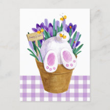 Happy Oaster Bunny Schwanz Postkarte