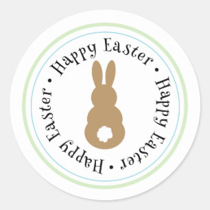 Happy Oaster Bunny Silhouette Sticker