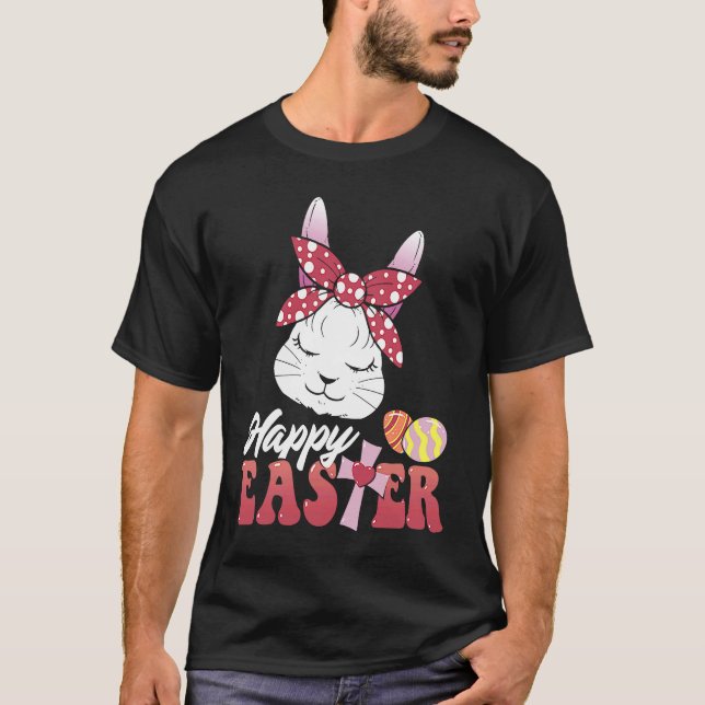 Happy Oaster Bunny Sleeping Face Christlich Girls  T-Shirt (Vorderseite)