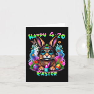Happy Oaster Bunny Smoking Wewn Funny Karte
