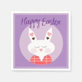 Happy Oaster Bunny Standard Cocktail Papier Napkin Serviette