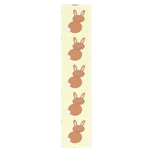 Happy Oaster Bunny Table Runner Kurzer Tischläufer (Vorderseite)